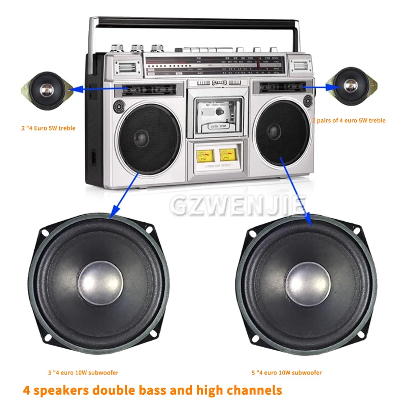 Retro Cassette Player Retro Tape Player Radio Transcription Receiver Bluetooth Speaker TF Card FM Caixa De Som Bluetooth