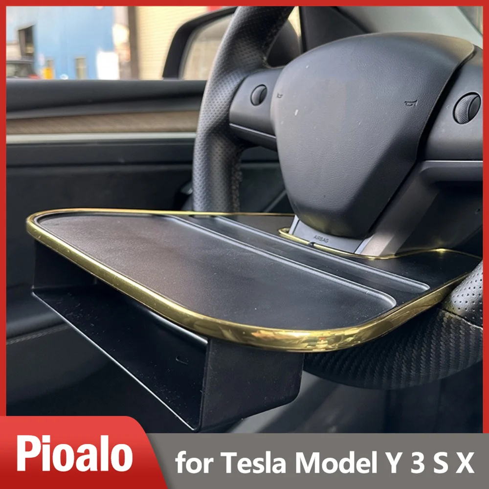 

Car Seat Gap Filler Organizer for Tesla Model Y 3 Console Side Storage Box Holding Phone Sunglasses Steering wheel small table