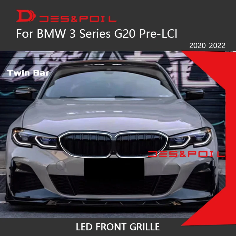 CALANDRE AVANT MESH POUR BMW SÉRIE 3 G20/G28 - Look M5, Noir, Direct Replacement - Neuf