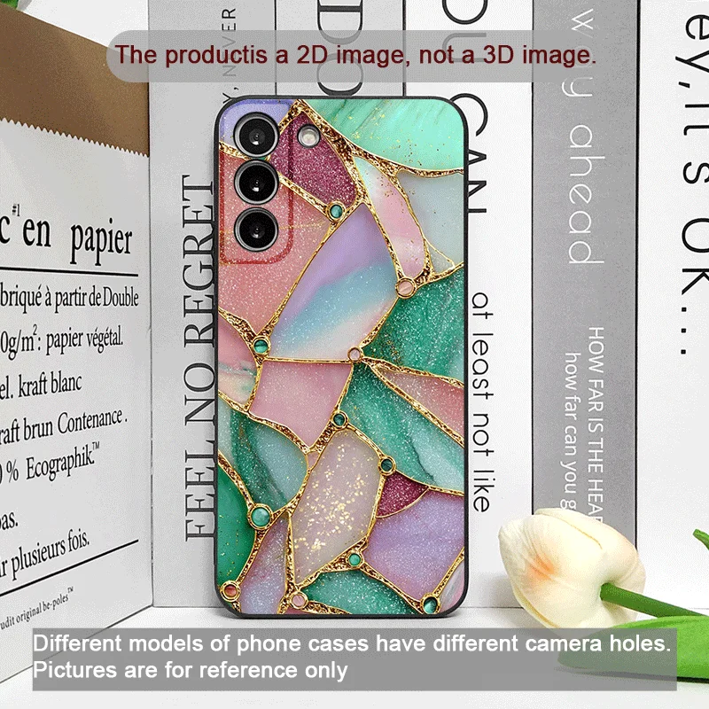Vintage Art Green Marble Texture Printed Frosted Soft Phone Case