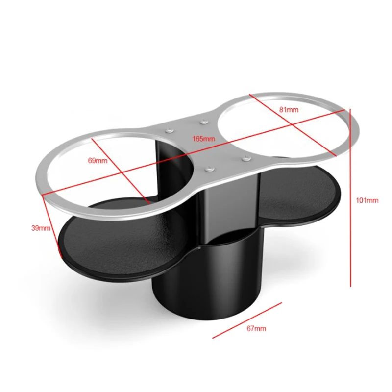 1개 유니버설 더블 홀 차량용 컵 홀더 음료수 거치대 자동차 브래킷 음료수 홀더