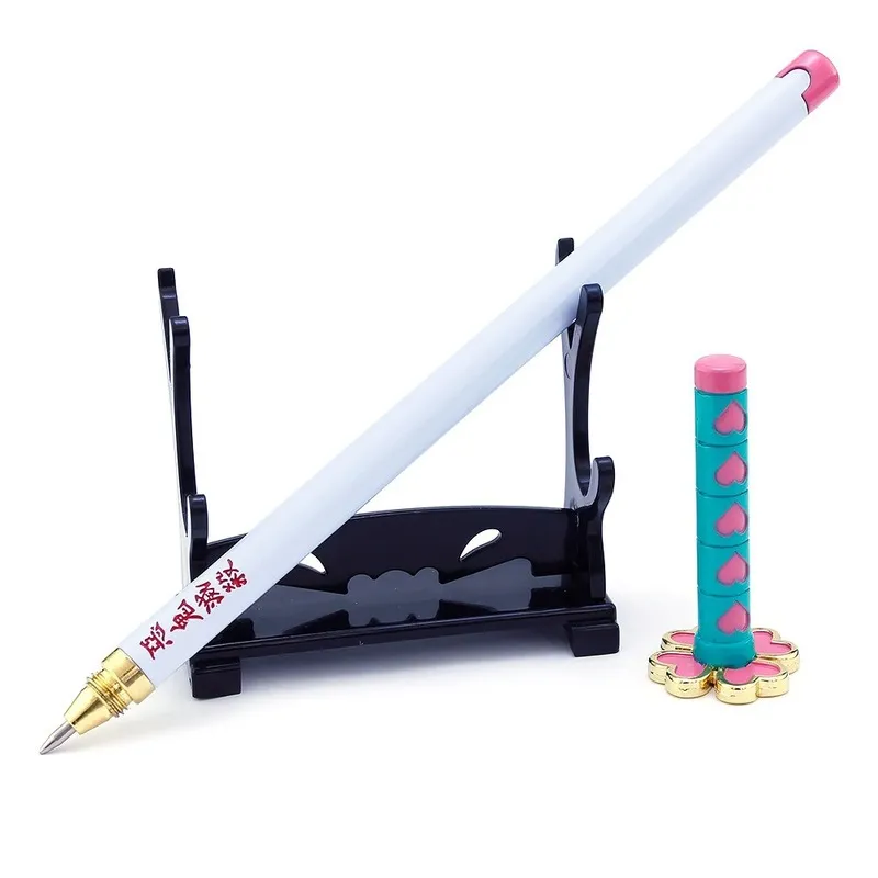 Anime Demon Slayer Sword Gel Pen 0.5mm Black Ink Refill Writing Pen School Stationery Supplies Kimetsu No Yaiba gel pens,retractable gel pens,erasable gel pens,gel pen refills