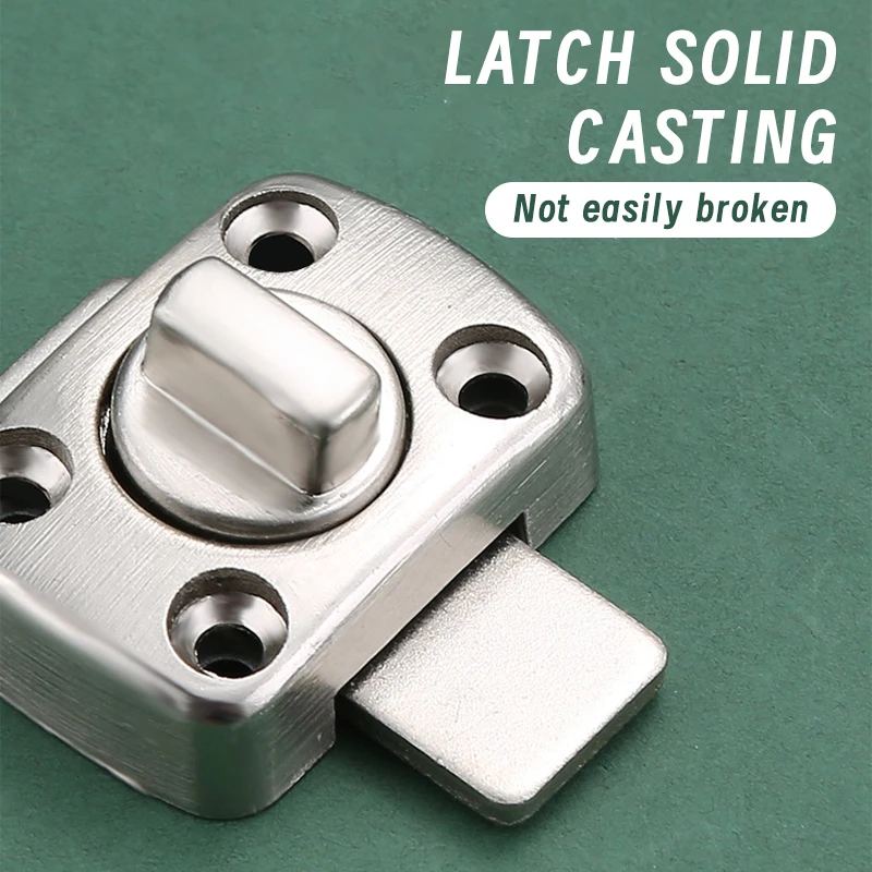 Home Security Latch Rotate Bolt Latch Gate Latches Door Slide Lock Twist Rotating Barrel Lock door latch Bathroom Toilet Door