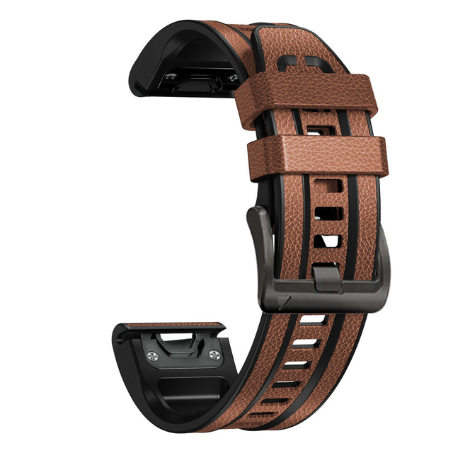 Watchbands For Garmin Fenix 7 7X 6 6X Pro 5 5X Plus 3HR Smart Watch Leather+Silicone Quick Easyfit Wrist Straps Bracelet