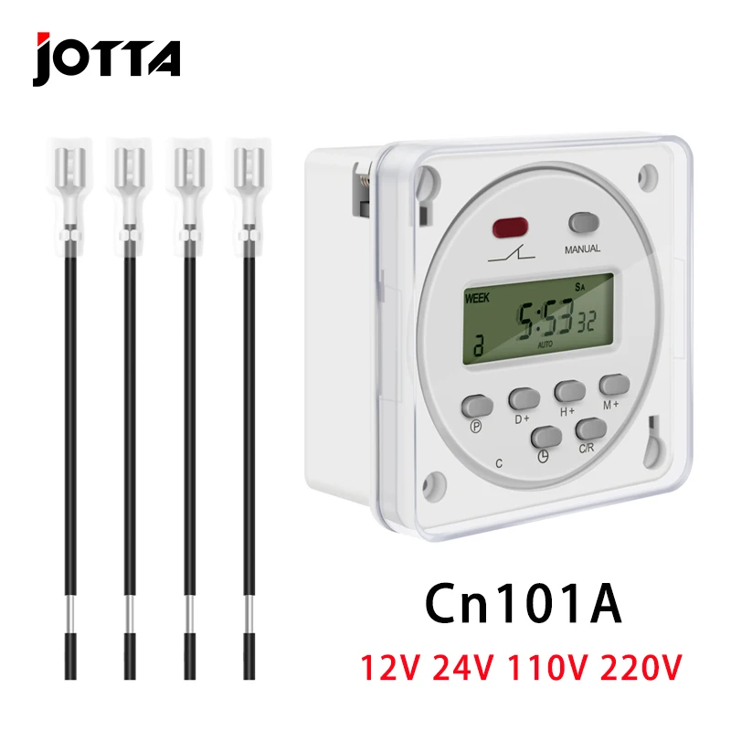 Lcd Relé de Tempo com Caixa Impermeável Lâmpada de Rua Billboard Temporizador de Alimentação Cn101a 12v 24v 110v 220v