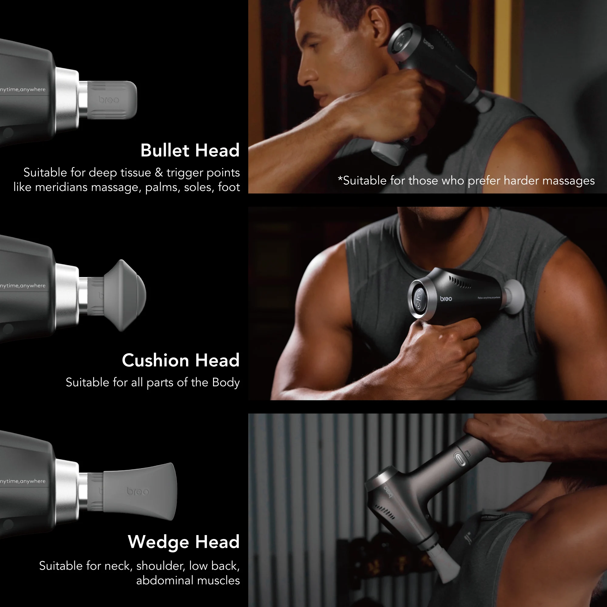 How do you relieve neck and shoulder tension with a Massage gun?