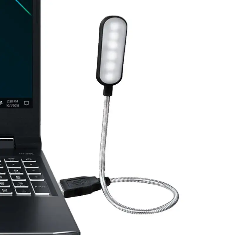 Mini 6 LED Book Lamp Portable USB Reading Night Lamp White/Warm Color Table Desk Lamp For Laptop Power Bank Notebook PC Computer