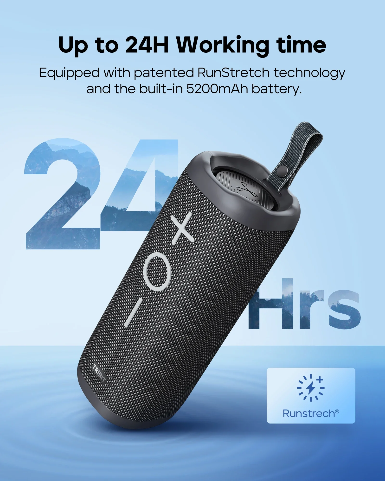 TRIBIT StormBox 2 ポータブル Bluetooth スピーカー、34W 電力 TRIBIT StormBox 2 ポータブル Bluetooth スピーカー、34W 電力