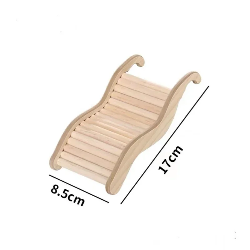 Hamster Toy Wooden Wave Staircase Pet Supplies Eco-Friendly Fun for Small Animals
