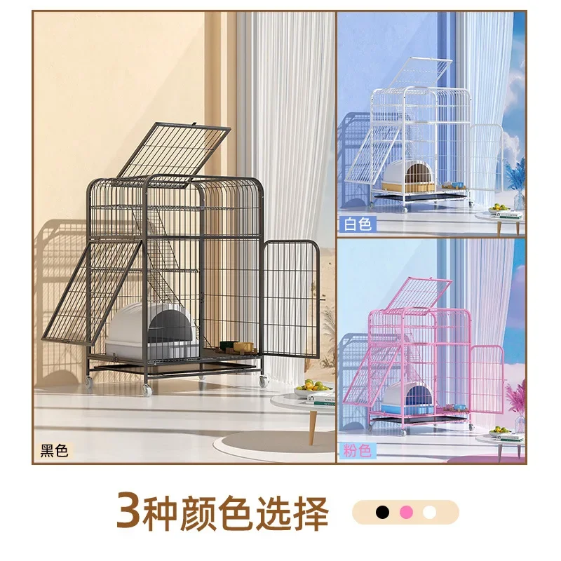 Cat Cage Villa 2 Floors Super Large Space Cat Cage Nest with Toilet House Climbing Frame