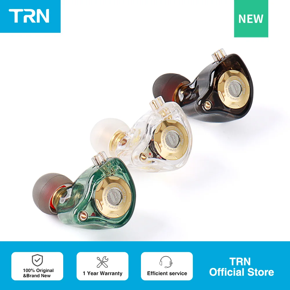 Динамические наушники-вкладыши TRN MT1 pro Hi-Fi 1DD металлический монитор с басами