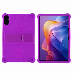 11 - Inch Shockproof Soft Silicone Stand Protective Tablet Shell - 2025 Redmi Pad2 11 (PURPLE)