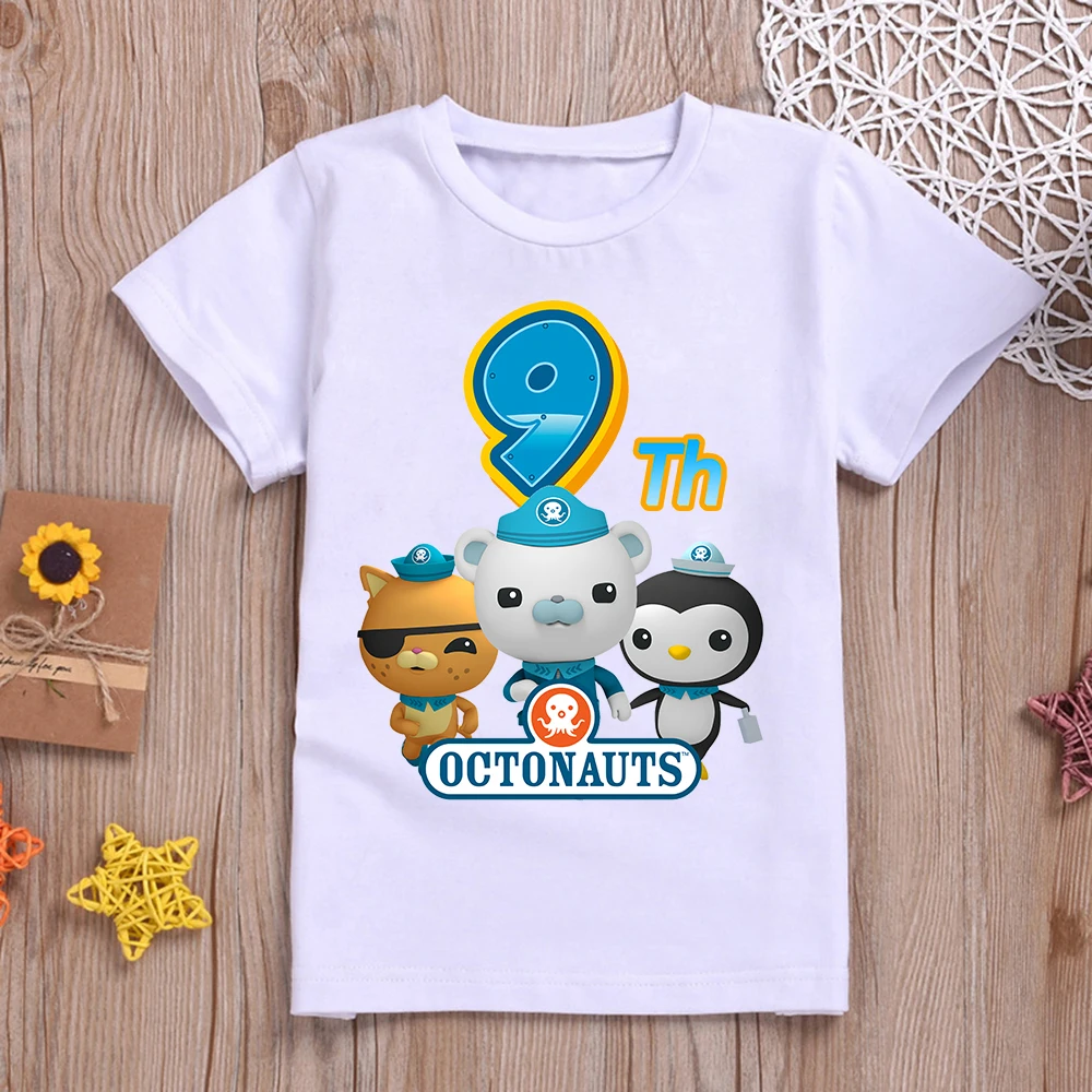 The Octonauts Cute T-Shirt Barnacles Kwazii Peso Animal Figures Print Boys Girls Clothes Tops Kids Summer Costumes Birthday Gift hulk toys Action & Toy Figures