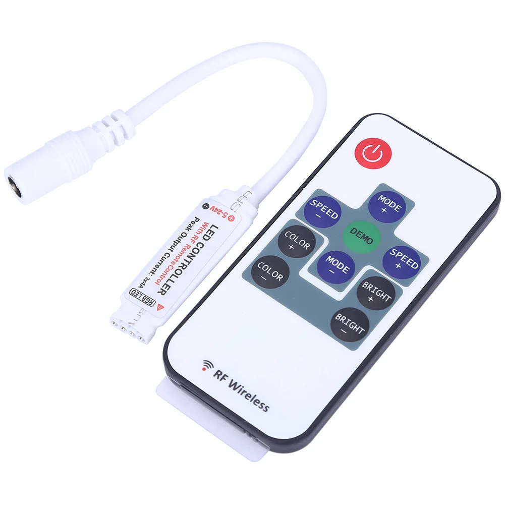 RF10 key radio frequency controller 5-24V wireless rgb light strip with dimmer 10pcs/lot