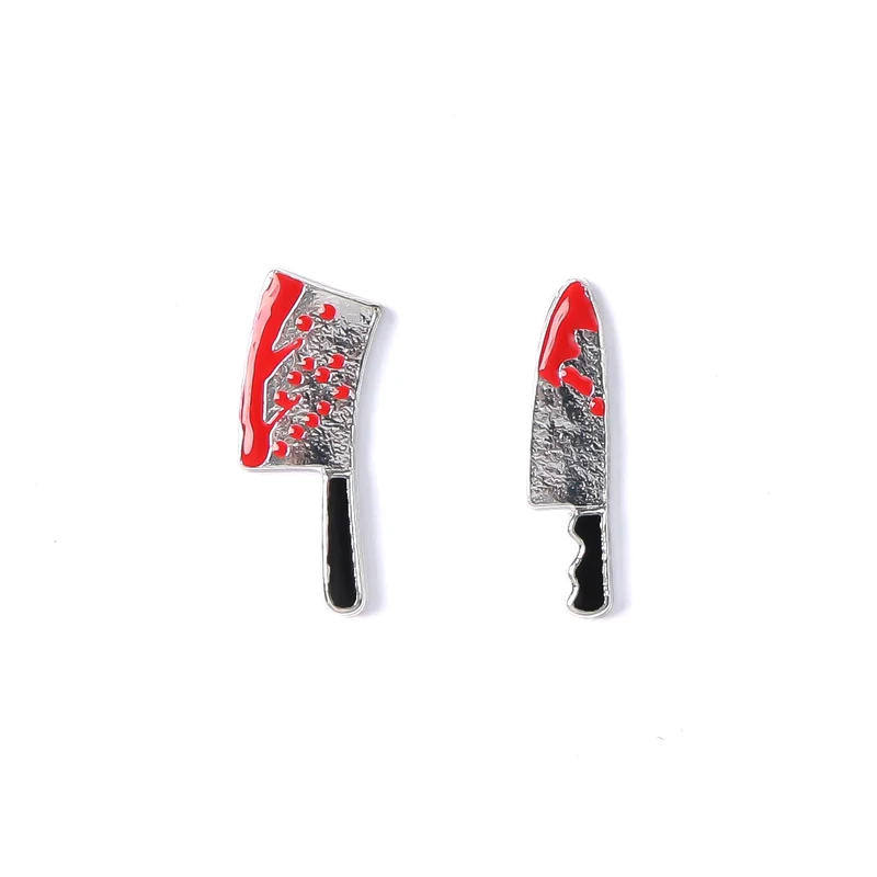 20/10Pcs Halloween Blut Messer Nagel Charms 3D Punk Metall Legierung Dekorationen Scary Maniküre DIY Schmuck Halloween Nail art Charms – Detail 5