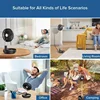 Belife X8 Portable Fan, Cordless Oscillating Fan with Remote, Foldable Adjustable Fan, USB Rechargeable 7200mAh Battery 6
