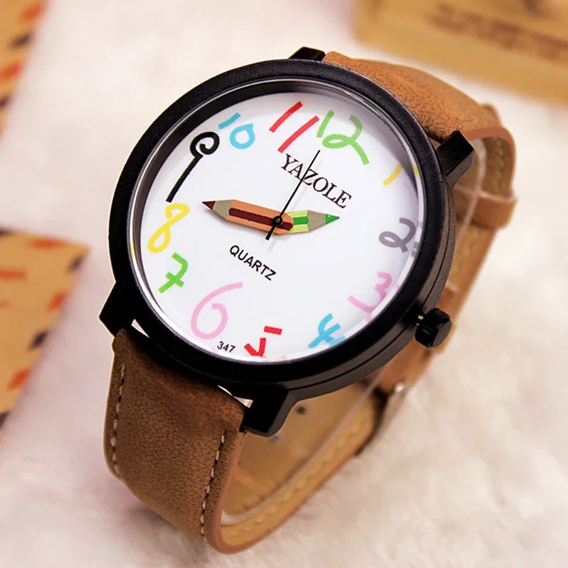Women Watches Fashion Casual Big Number Analog Watches for Woman Leather Band Ladies Quartz Wristwatches Relógio Feminino - 4
