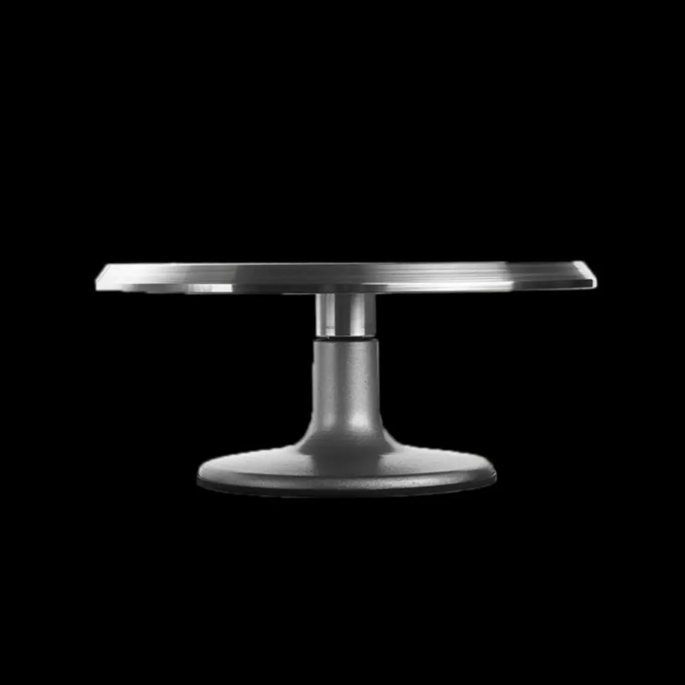 Aluminum Alloy Cake Turntable Non Slip Smooth Rotation Cake Decorating Holder Silicone Bottom Heavy Duty Revolving Dessert Stand