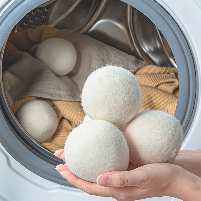 3pcs Laundry Ball Premium Reusable Wool Drying Balls Laundry Essentials for Soft Clothes Anti-Static Washing Machine Accessories