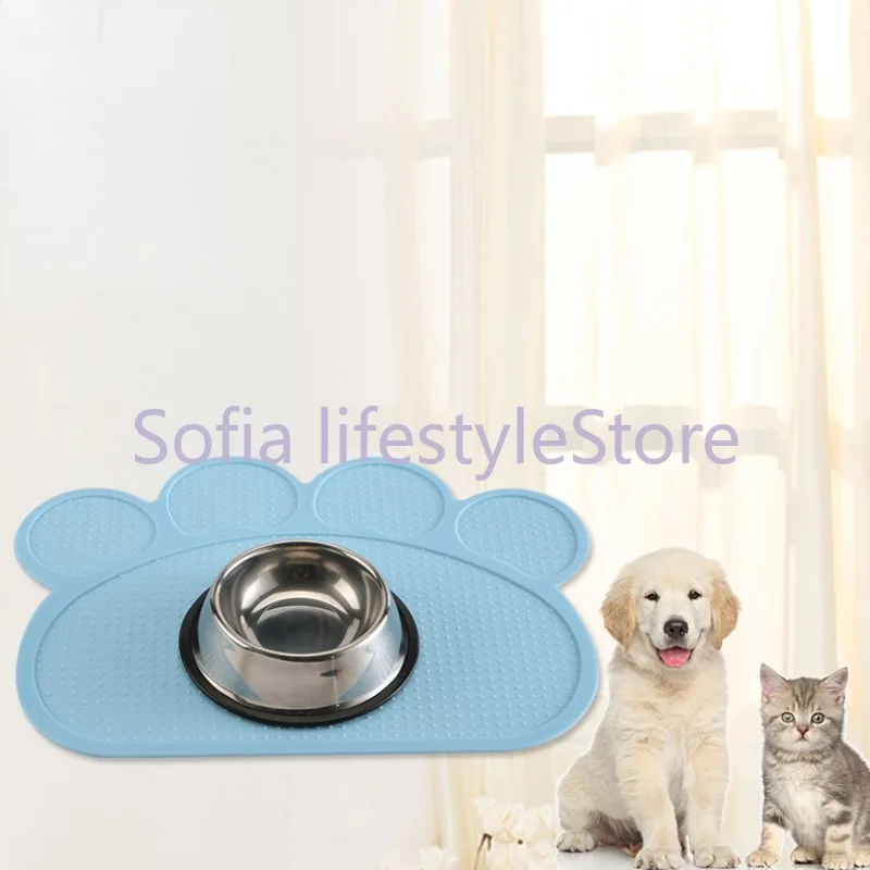 Tappetino Silicone Per Ciotole Cani E Gatti - Antiscivolo E Impermeabile | 45x26 Cm | PVC - Foto 2