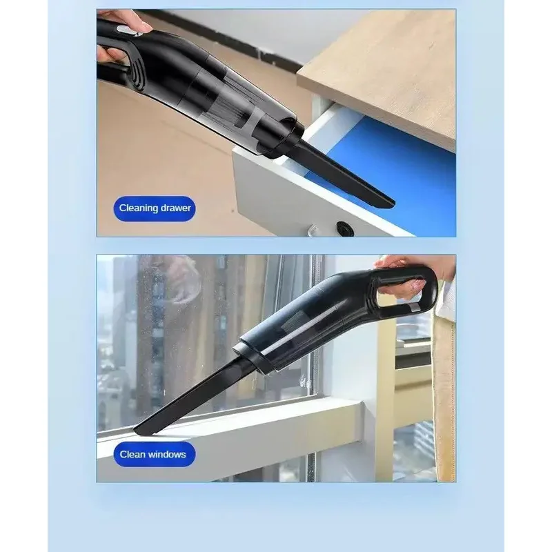 Handheld Home Vacuum Cleaner Rechargeable Portable Vacuum Cleaner Car Home Dual Purpose Wireless Dust Catcher Pet Hair 10000PA