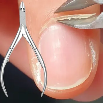 Forbici professionali per cuticole per unghie in acciaio inossidabile oro argento pelle morta tagliacapelli esfoliante unghie pulite strumento artistico salone di manicure 1