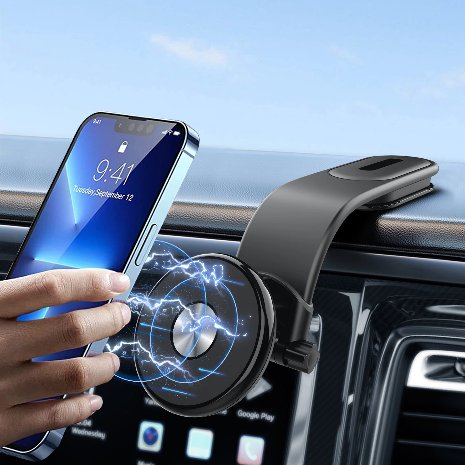 Supporto magnetico per cellulare In auto headrestand volante per auto supporto p