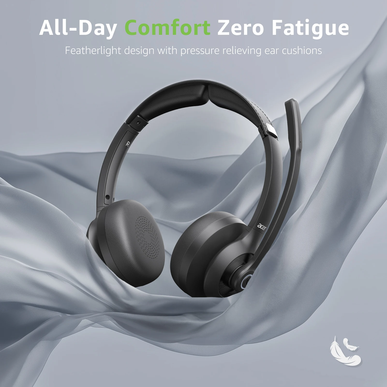 Acer HB02 Call Center Wireless Headset with Mic for Work USB