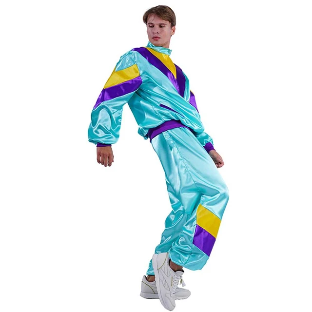 NEW HOT Mens Womens 70s 80s Outfit Tracksuit Jogging Suit Fancy Dress  Costume Halloween Theme Party Carnival Cosplay Streetwear