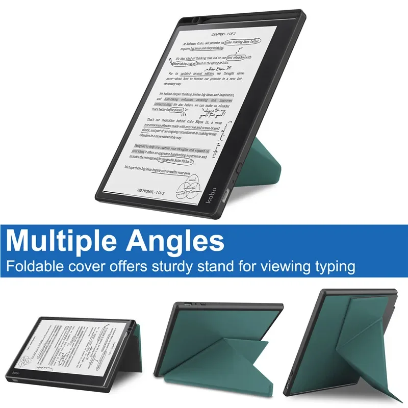Smart eBook Case with Pencil Holder and Multi-Folding Stand