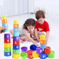 Stacking Game Cup Children Board Game Hand Speed Competition Fold Cup with Numbers Letters Shapes Early Education Puzzle Toy 2
