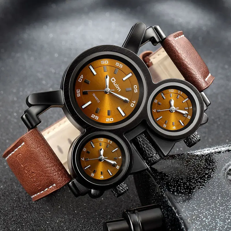

Creative European and American Style Watch Trend Large Dial Watch Hip Hop Style New Concept Watch Retro Men's Watch