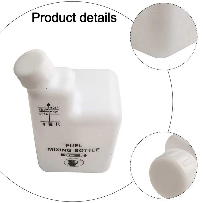 AT51-Fuel Oil Mixing Bottle For 2 Stroke Engines, 1L, 4 Ratios 32:1/50:1/40:1/25:1, Reusable