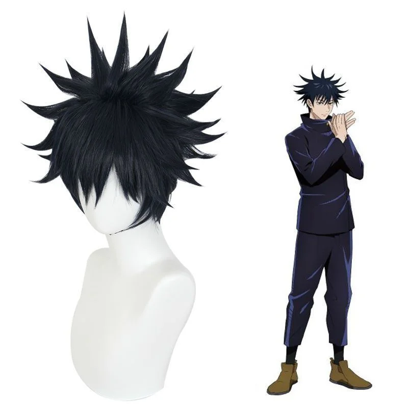 Jujutsu Kaisen Fushiguro Megumi Cosplay Wig Synthetic Short Straight Wig Anime Coser Cute Girl High Quality Wig Halloween Party 3
