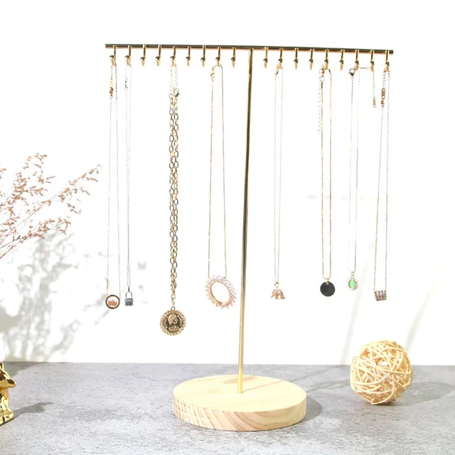 Necklace Organizer Hanging Necklace Holder Wall Mount with 10 Hooks  Beautiful Necklace Hanger Also for Bracelets Earrings Keys - AliExpress