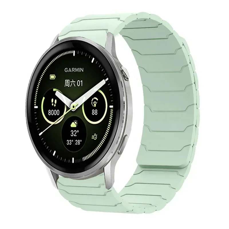 Sports Silicone Strap, Magnetic Bracelet, 20mm 22mm Band