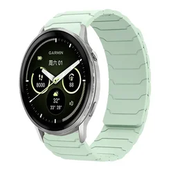 Sports Silicone Strap, Magnetic Bracelet, 20mm 22mm Band - 22mm width (Pale mint green)