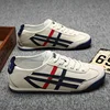 Men's Summer Breathable Sports Shoes Casual Shoes Student Thin Platform Tiger Patten Versatile Shoes Synthetic Lining Adults