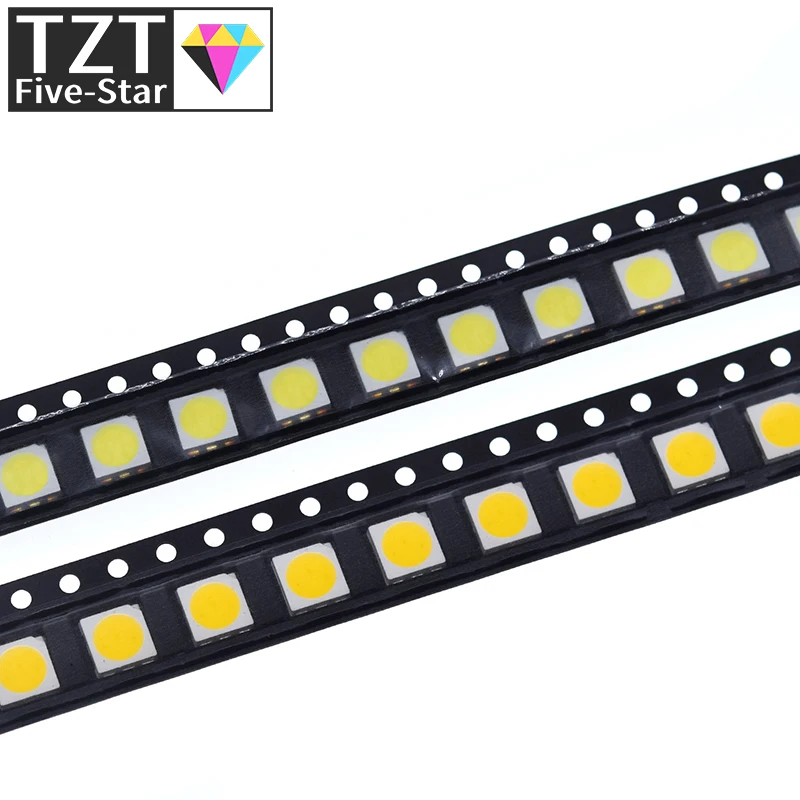 100 Pz 5050 Led Led Bianchi Diodo Ad Alta Luminosità Azul Luz 6500K Smd Diodi Emettitori Di Luce Smd 5050 Luce Bianca Diodo 18Lm