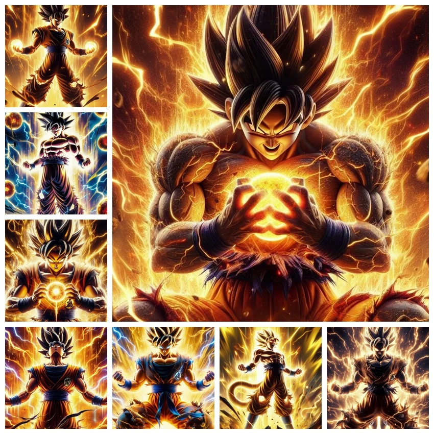 

Dragon Ball 5D DIY AB Diamond Painting Mosaic Goku Japanese Anime Cartoon Embroidery Full Cross Stitch Kit Home Decor Kid Gifts