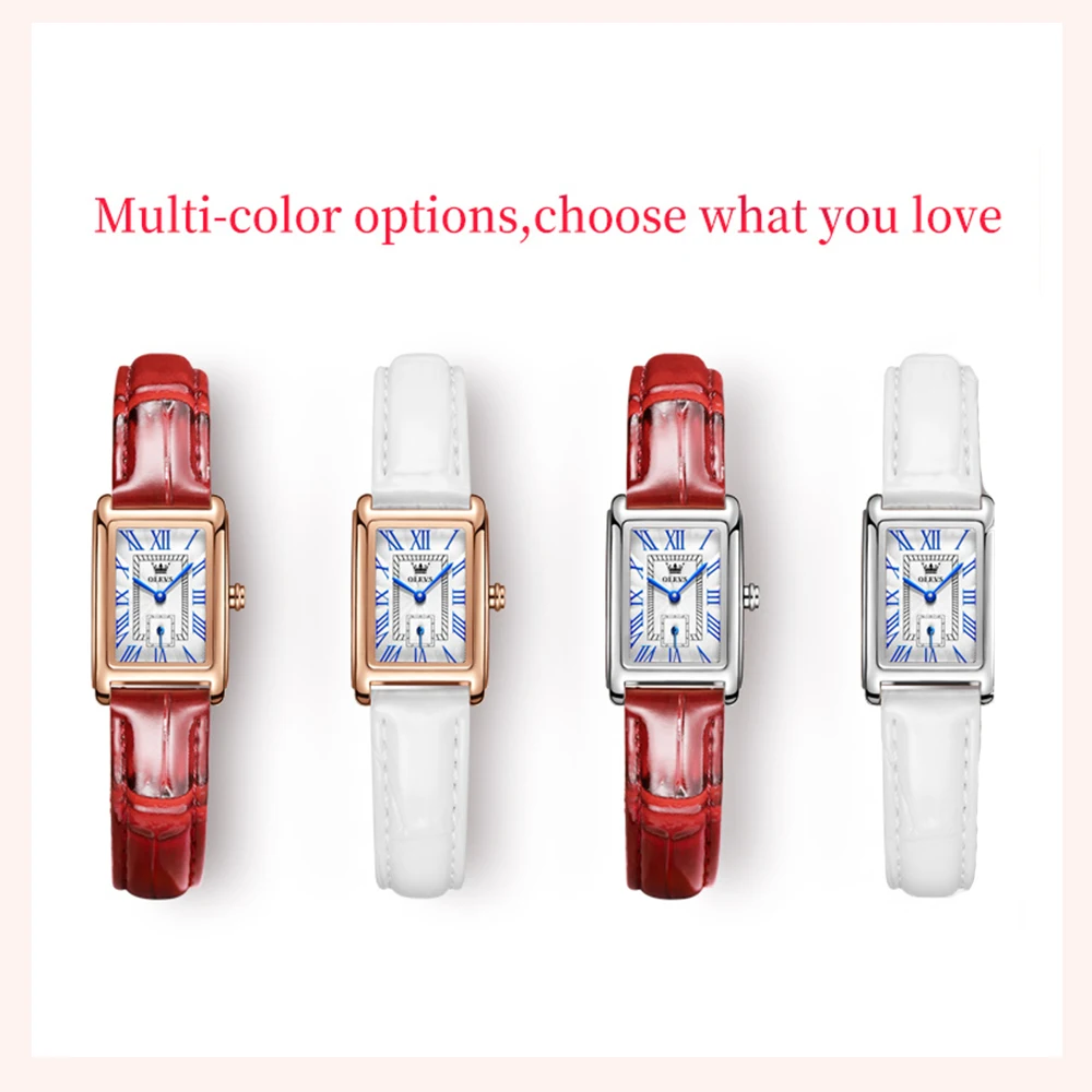Women's Watch Bracelet Necklace 3 Piece Set Elegant Design Rectangular Dial Quartz Movement Waterproof Fashion Business Watch