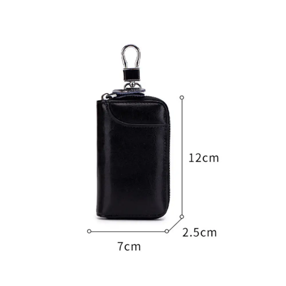 Men Leather Zipper Key Case Fashion Multifunctional Car Key Organizer Card Bag Wallet Keychain Split Wallet Holder Organizer key case key holder key organizer key purse