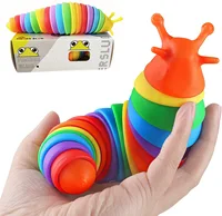 18cm Fidget Slug Decompression Toy Cute Caterpillar Shape Decompressor Office Table Toy Sensory Toy for Children and Adults 2