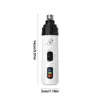 Electric Pet Nail Trimmer Rechargeable Pet Nail Grinder Quiet Cat Nail Grinder Suitable for Small Middle Large Dogs and Cats 5