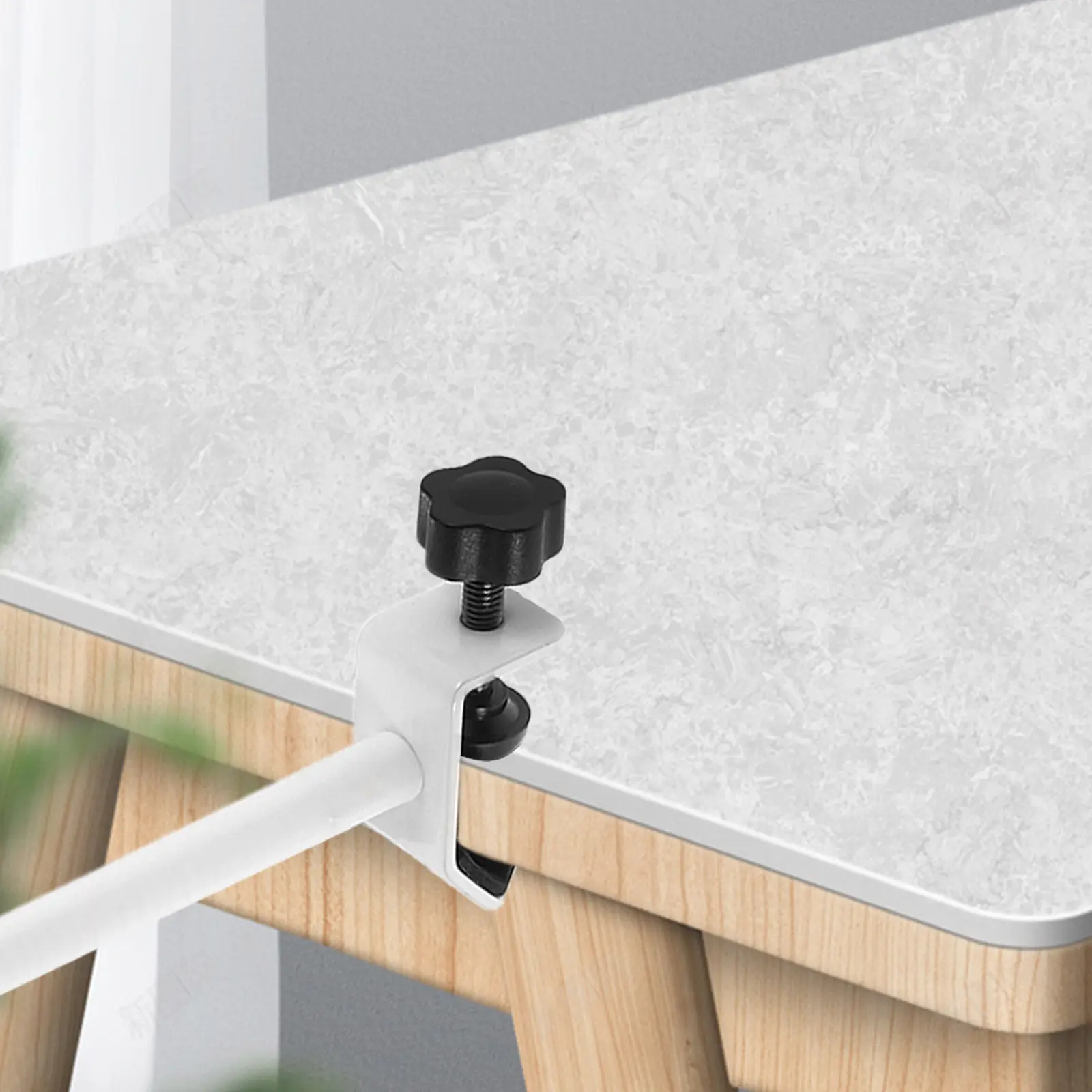 금속 플렉시블 데스크탑 마이크 스탠드 화이트 구즈넥 폰 홀더 마이크 클립 조절 가능한 암 라이브 스트리밍용 금속 벤더블 폴