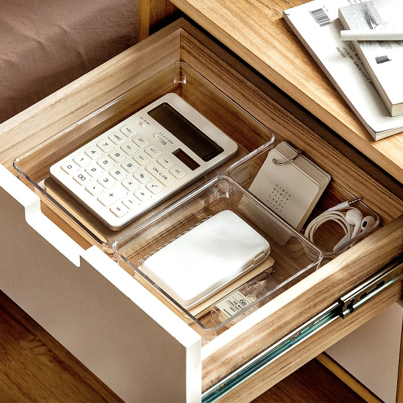 13/25PCs Transparent Organizer Box Desk Drawer Organizers Set Cosmetic Drawers  Stackable Jewelry Storage Case Kitchen Organizers - AliExpress
