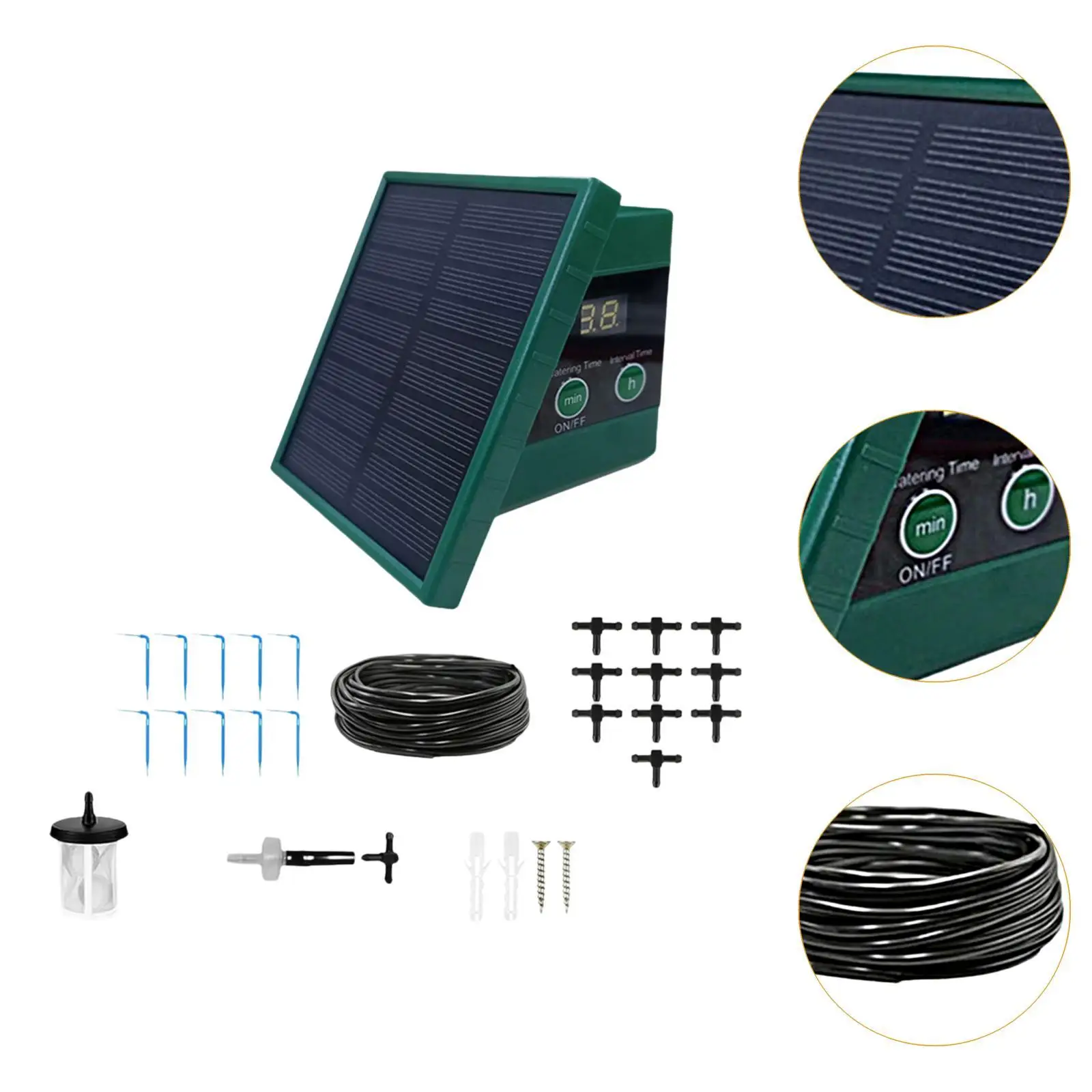 Solar Drip Irrigation System Kit Flower Pot Garden Houseplant Anti Siphoning Solar Drip Irrigation System Kit Flower Pot Garden Houseplant Anti Siphoning