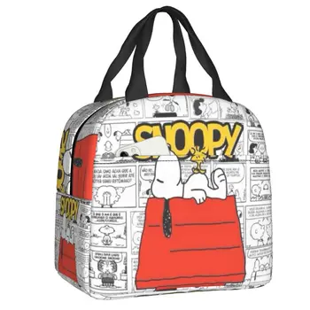 Borsa per il pranzo termica personalizzata retrò S-Snoopys da donna Design comico Pranzo portatile da lavoro Scatola per alimenti multifunzione da viaggio per la scuola 1