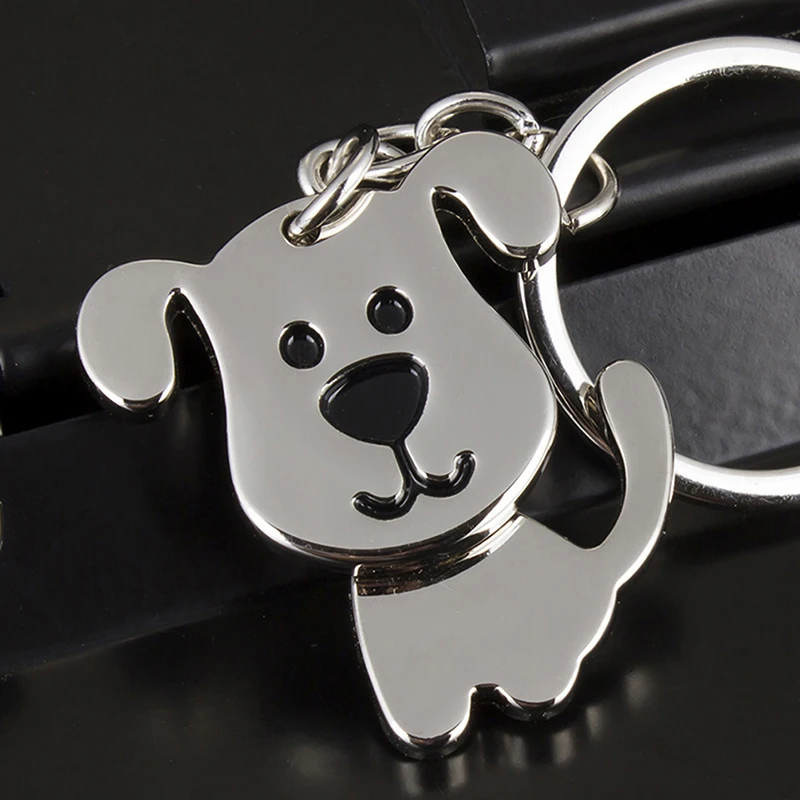Kreative Cartoon Katze Hund Metall Schlüsselbund Niedlichen Tier Schlüssel Ring Charms Pet Liebhaber Souvenir Tasche Anhänger Ornamente Zubehör – Detail 9