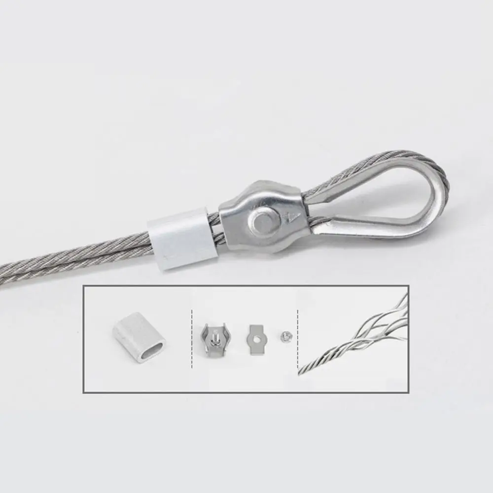 Aluminum Cable Crimp Sleeves Oval Fixing Clips for Steel Wire Rope